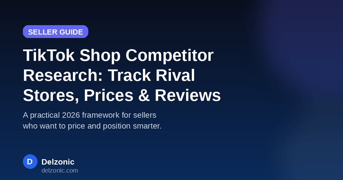 TikTok Shop competitor research guide covering rival stores, prices, and reviews