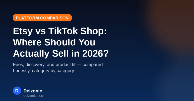 Etsy vs TikTok Shop comparison for sellers in 2026