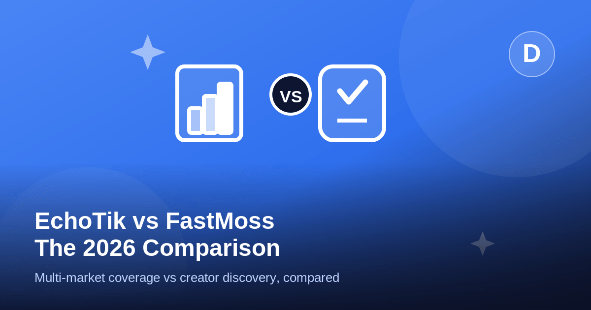 EchoTik vs FastMoss comparison 2026 TikTok Shop analytics tools