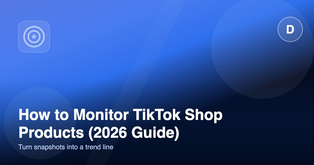 Illustration for a guide on monitoring TikTok Shop products over time