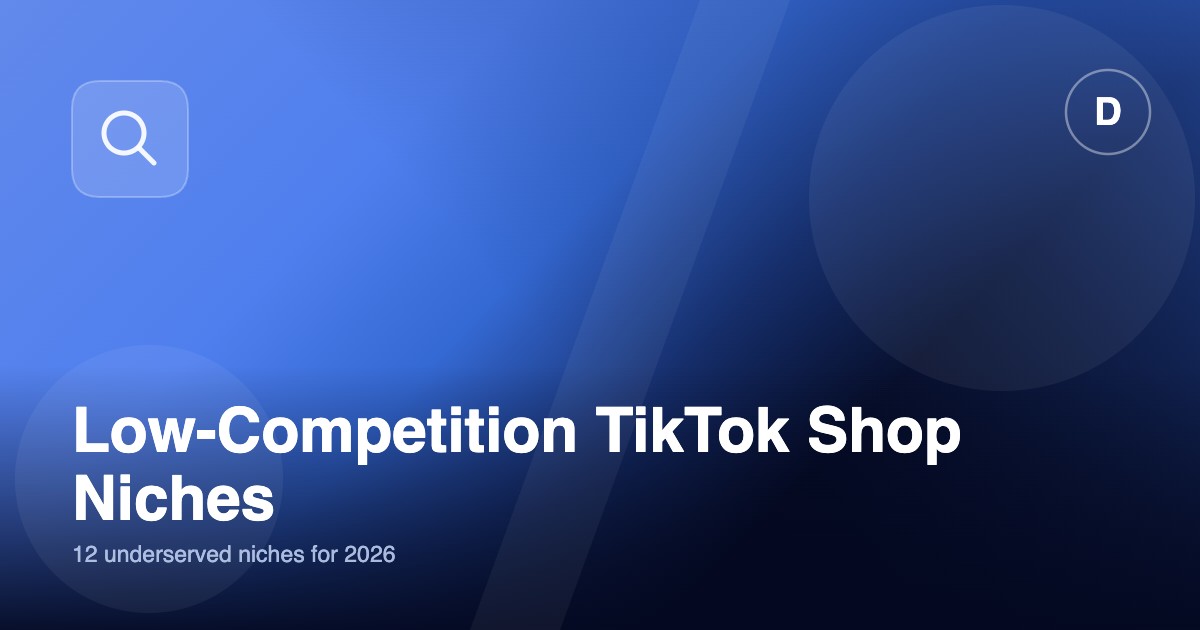Illustration for a guide to low-competition TikTok Shop niches in 2026