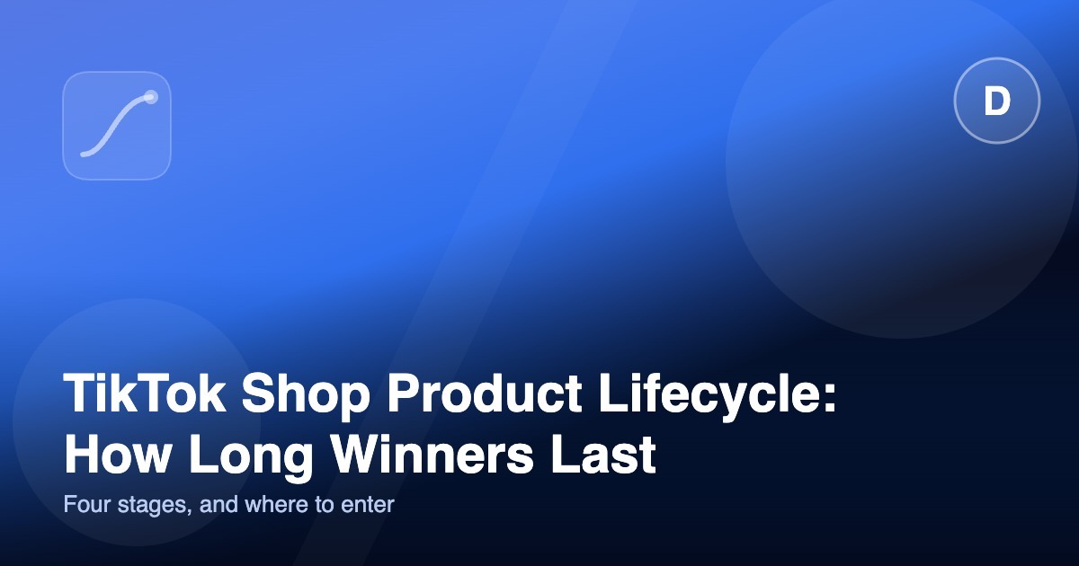 Illustration of the TikTok Shop product lifecycle stages from launch to decline